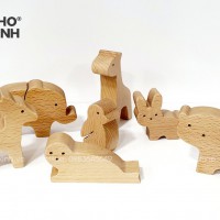Đồ chơi gỗ-Ghép hình các con vật